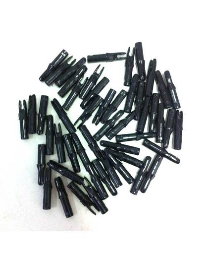 MyXL 50 stks/partij Zwarte kleur Nokken Voor Pijl As ID 6.2mm OD 7.6mm Boogschieten Carbon Glasvezel Nokken Gratis Shippingping