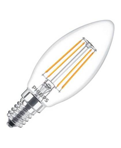 Philips kaarslamp led filament 4w (vervangt 40w) kleine fitting e14