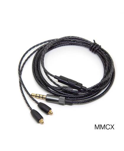 MyXL FAAEAL 1.2 M MMCX Kabel 5N-OFC Draad Opgewaardeerd Oortelefoon Kabel Vervanging Kabel Gebruik Voor Shure SE535 SE846 UE900 Met microfoon