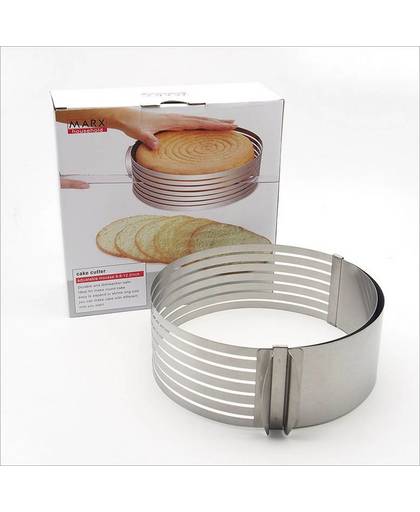 MyXL 15-30 cm Rvs Verstelbare Layer Cake Slicer Kit Mousse Mould Snijdende Cake Instellen Ring DIY Bakvormen Gereedschap cake tools   MyXL