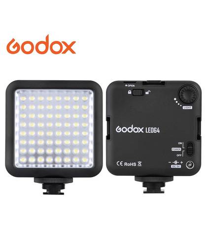 MyXL Godox LED64 64 LED Video Licht voor DSLR Camera Camcorder mini DVR als Licht Vullen voor Bruiloft Nieuws Interview Macrofotografie