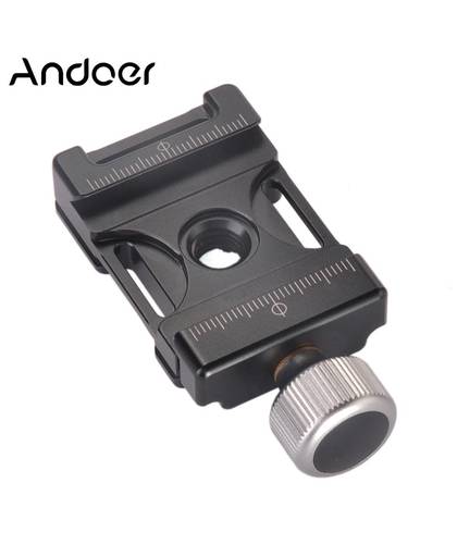 MyXL Andoer 38mm Aluminium Schroef Knop Mini Quick Release Klem Compatibel met Arca Swiss voor 38mm QR Plaat