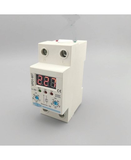 MyXL 60A 220 V verstelbare automatische reconnect over voltage en onder bescherming apparaat relais met Voltmeter voltage monitor
