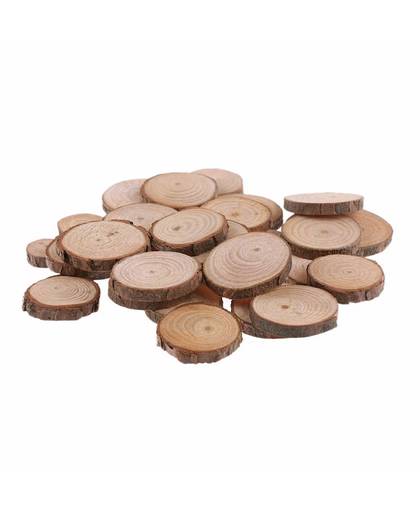 MyXL 50 stks/set 2-4 cm hout log plakjes discs voor diy ambachten bruiloft centerpieces hout decor
