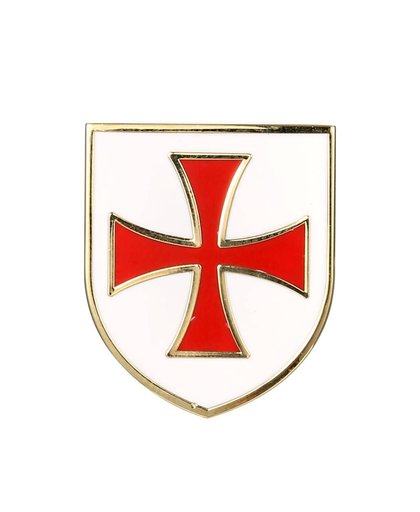 MyXL Tempeliers Crusader Rood Kruis Witte Shield Revers Pin Badge Broches