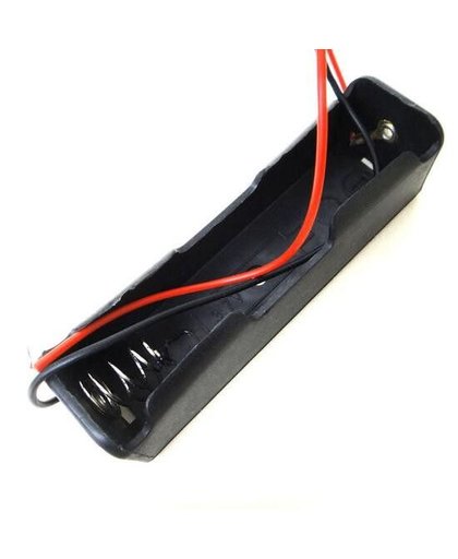 MyXL 20 Stks Kleine Doos Plastic Shell Batterij 1x18650 3.7 V Case Houder Case Opslag Clip Zwart Met Draad