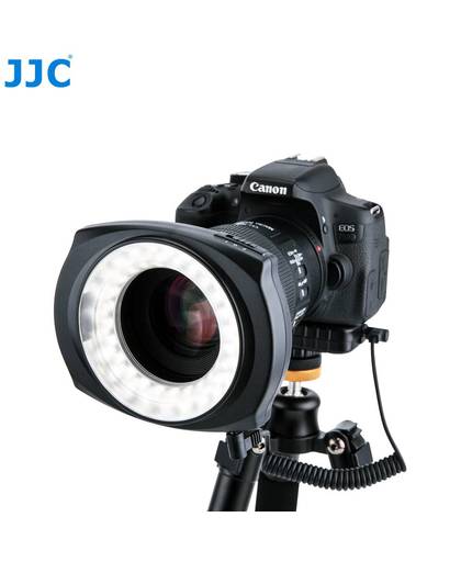 MyXL JJC DSLR Camera Macro Ring Licht Binnen/Buiten Half Hele LED Flash Video Speedlite Voor NIKON CANON SONY PENTEX met Stap Ring