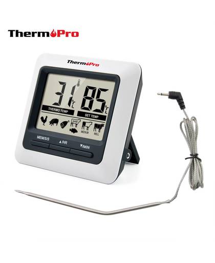 MyXL ThermoPro TP04 Grote LCD Digitale Vlees Koken Thermometer voor Grillen, Oven, BBQ, Roker met Rvs Probe