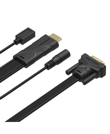 MyXL Interventie HDMI naar VGA Converter Kabel Met 3.5mm Audio HDMI VGA Adapter Met Power 1080 P Voor Xbox 360 PS3 Laptop TV om Projector   Vention