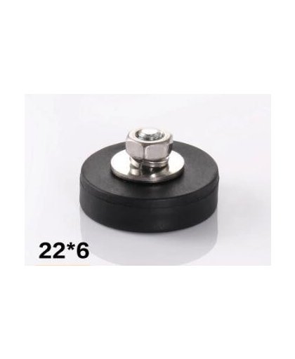 MyXL 10 stks 22mm x 6mm Krachtige rubber gecoat magneet pot disc magnetische D22x6mm auto lamp fasterners scratch-slip 22*6 buitendraad