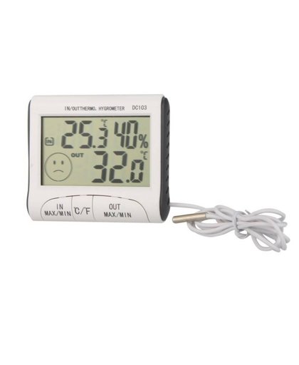 MyXL Digitale LCD Thermometer Hygrometer Elektronische Temperatuur-vochtigheidsmeter Weerstation Indoor Outdoor Tester met Probe
