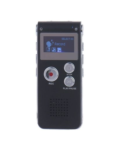 MyXL Oplaadbare 8 GB Mini USB Flash Digital Audio Sound Voice Recorder 650Hr Dictafoon Dictafoon Mp3-speler Zwart kleur