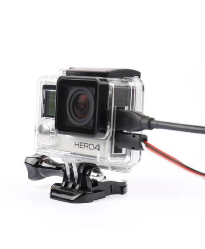 MyXL Skelet beschermhoes Behuizing Side-opening & Backdoor met gat met lens glas voor GoPro Hero 3 + 4 accessoires