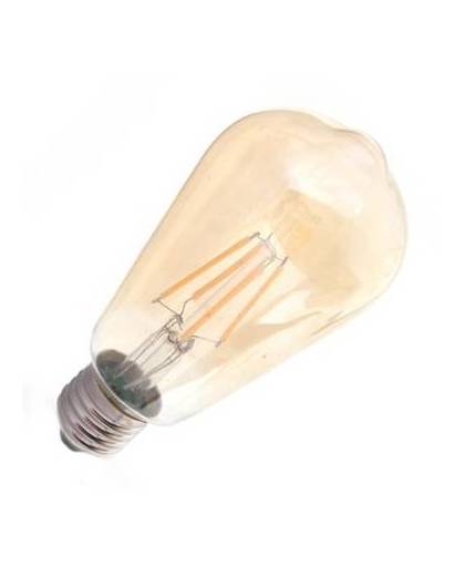 Rustikalamp led filament goud 6,0w (vervangt 60w) grote fitting grote fitting e27