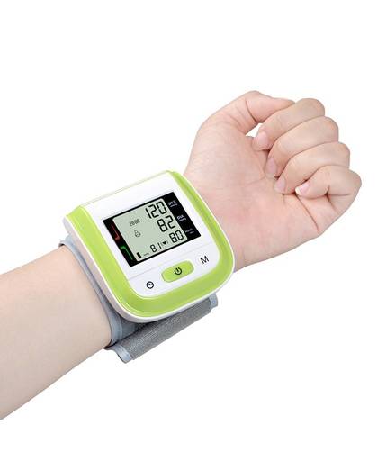 MyXL NIEUWE!groen LCD Automatische Pols Bloeddrukmeter Digitale Pols Bloeddrukmeter Tonometer Bloeddrukmeter Tensiometro