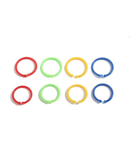 MyXL 50 stks/doos 33mm Kleurrijke Plastic Boek Cirkel Ring Opening Card Ring losse Blad Binding Coil Papier Kaarten Fotoalbum Menu Boek DIY