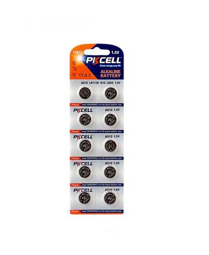 MyXL 50 Stks/5 card PKCELL Batterij Cell 1.5 V AG10 LR1130 Alkaline Knop Batterij AG10 389 LR54 SR54 SR1130W 189 LR1130 Knop Batterijen