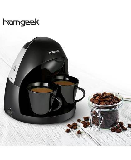 MyXL Homgeek 220-240 V Huishoudelijke Infuus Koffiezetapparaat 250 ml/2-Cup Automatische Koffiezetapparaat met Dubbele Kopjes Koffie Machine Voor Thuis Keuken      homgeek