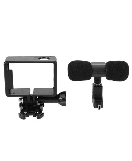 MyXL Mini Microfoon Stereo 3.5mm Camera Accessoire voor GoPro Hero 3/3 +/4 Beschermende Frame l-vormige Connector voor GoPro Geen Noise Mic