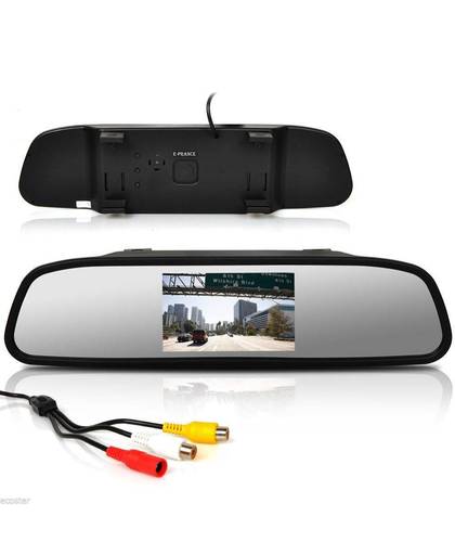 MyXL Auto Monitor Spiegel Auto Achteruitkijkspiegel Parking Kit Omvat 4.3 480x272 Inch Reverse Monitor & 13.5mm Lens Backup Camera