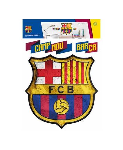 Fc barcelona logo - muursticker - 45 x 54 cm - multi