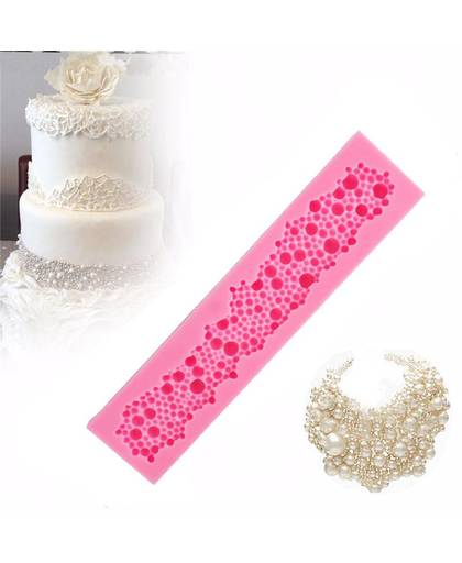 MyXL 3D Siliconen Cakevorm Ronde Parels Handgemaakte Sugarcraft Chocolade Schimmel Bloem kant bruiloft decoratie Tool zeep mold