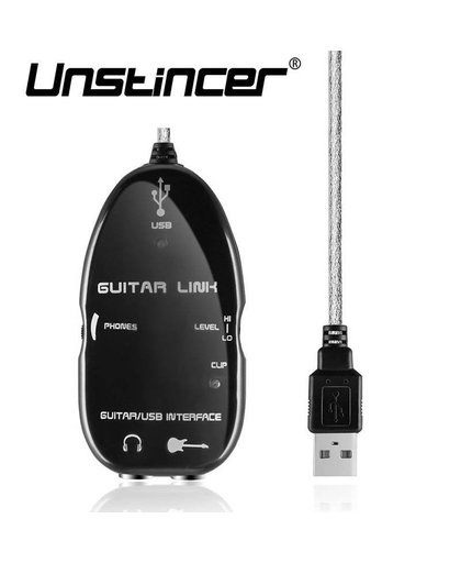 MyXL UNSTICER USB Guitar Link Cable Gitaar naar USB Interface Link Kabel Audio Adapter voor PC/MAC Opname Afspelen 6.3mm Jack   UNSTINCER
