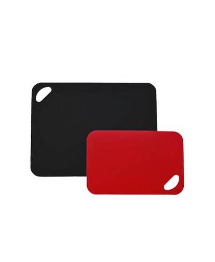 Set van twee flexibele snijmatten, rood / zwart - moha