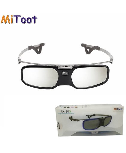 MyXL Actieve Shutter 3D DLP bril metalen benen voor BenQ Z4/H1/G1/P1 LG, NOTEN, Acer, Optoma DLP-LINK projectoren met Bijziendheid clip   Mitoot