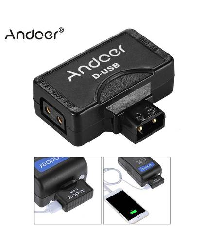 MyXL Andoer D-Tap naar 5 V USB Adapter Connector voor V-Mount Camcorder Camera Batterij voor BMCC Smartphone Monitor