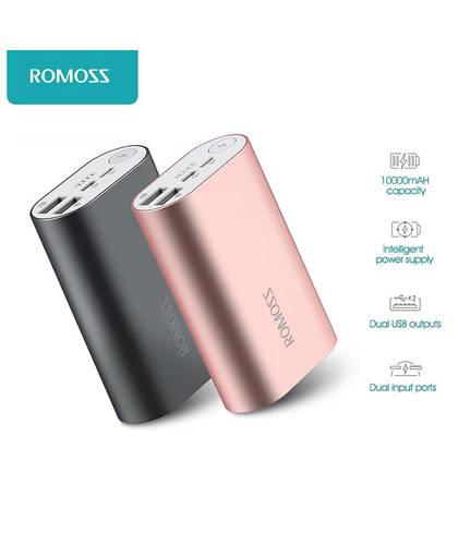 MyXL ACE 10000 mAh Dual USB Uitgangen Aluminiumlegering Externe Batterij Power Bank Voor iPhone 7 7 plus Tabletten Smartphone   ROMOSS