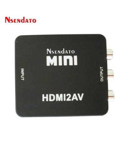 MyXL Mini HDMI Naar Rca Audio Video AV CVBS Adapter Converter HDMI2AV HDMI RCA CVBS L R HD Video Box Ondersteuning NTSC PAL   Nsendato
