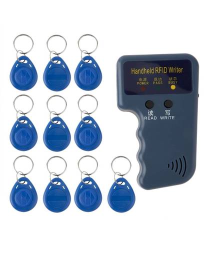 MyXL Handheld 125 KHz RFID Copier/Schrijver/Lezers/Duplicator Met 10 stks EM4305 Herschrijfbare ID Keyfobs Tags Card T5577 5200