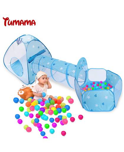 MyXL Tumama Kid Speelgoed Tent Opvouwbare 3 in 1 Indoor Ballenbad Tunnelbuis Teepee Tipi Tent Kinderen Baby Adventure Speelhuis Spel tenten