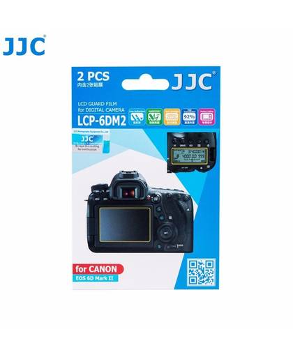 MyXL JJC LCP-6DM2 LCD Guard Film Screen Protector (2 Kits) for Canon EOS 6D Mark II
