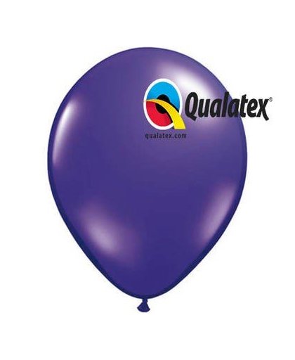 Ballonnen kwarts paars jewel 15 cm 100 stuks