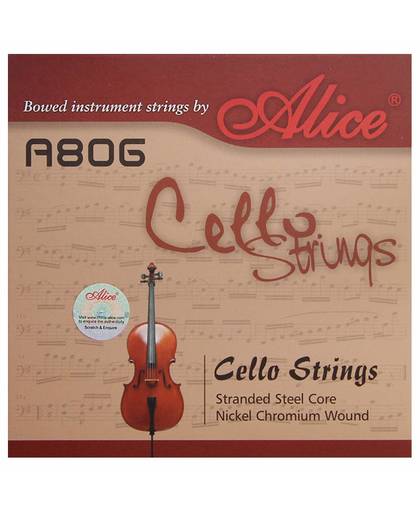 MyXL ALICE A806 Algemene Cello Strings met Stranded Steel Core en Nikkel Chroom Wound/Cello Accessoires