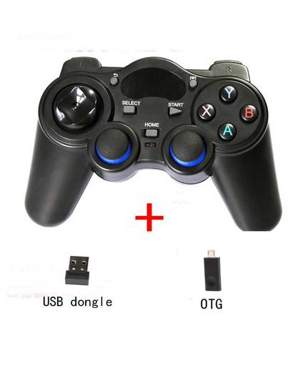 MyXL Zwarte draadloze gamepad met USB OTG interface en vervangbare batterijen desgin computer mobiele telefoon joystick game controller