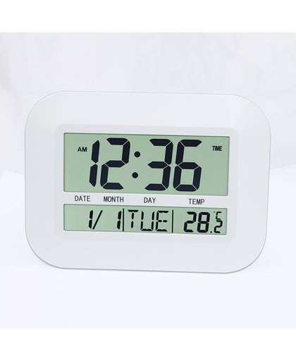 MyXL Grote Nummer Grote LCD Digitale Wandklok Tafel Horloge Nixie Elektronische Desk Wekker met Temperatuur Snooze Kalender Nachtkastje