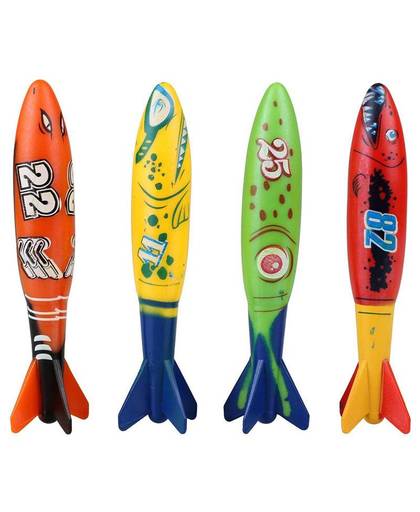 MyXL 4 Stks/set Shark Vorm Onderwater Rocket Baby Bad Fun Kinderspeelgoed speelgoed In De Bad Zwembad Speelgoed Dive Sticks Cool speelgoed