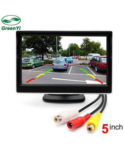 MyXL GreenYi 2 Manieren Video-ingang 5 Inch TFT Auto Video Player 5 &quot;Parkeer Monitor Voor Achteruitrijcamera Parkeerhulp Systeem