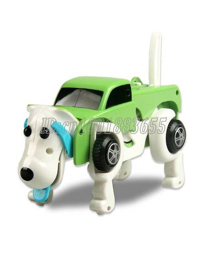 MyXL automatische vervorming auto hond speelgoed 14.5*6*10 CM automatische vervorming hond om auto KinderenRood Blauw Groen roze