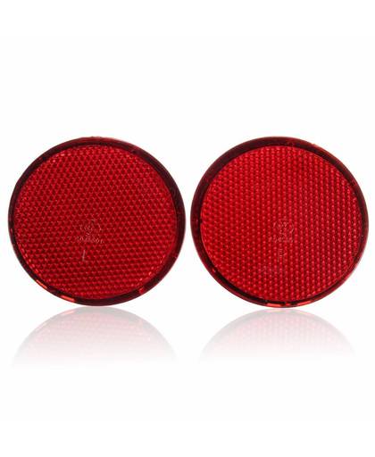 MyXL 2 Stks Rode Links & Rechts Achterbumper Ronde Reflectoren Reflecterende Strips Voor Nissan/QASHQAI 2007-Exterieur accessoires