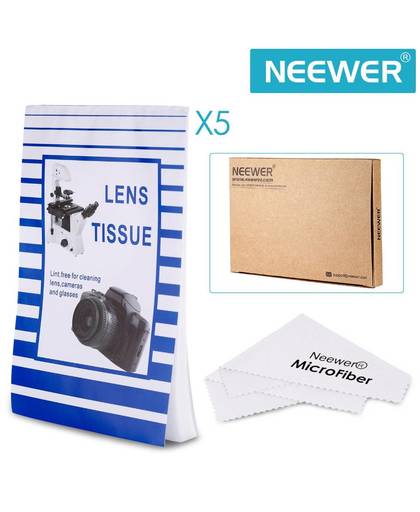 MyXL Neewer Camera Lens Cleaning Tissue & Doek Kit: 250 Vellen van Wegwerp Lensreinigingspapier Zonder Pluizen Tissue + Microfiber doek