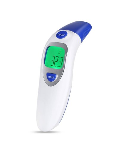 MyXL Digitale Infrarood Contact type Baby Volwassen Thermometer IR LCD Backlit Laser Dual Mode Voorhoofd en Oor Termometro Gun