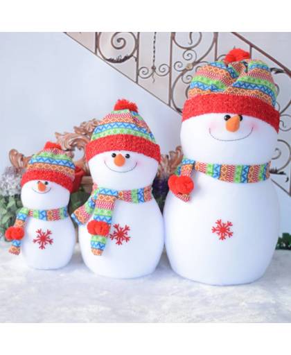 MyXL Mooie Schuim Sneeuwpop speelgoed Kerstversiering Regenboog hoed Kerstman Familie Beste Kerstcadeaus Decoraties familie S/M/L HFD75