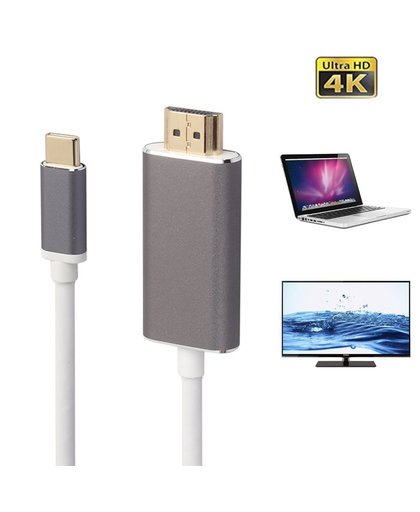 MyXL 6Ft 1.8 M 4 K USB 3.1 Type-C Mannelijke Kabel HDMI voor Macbook/ChromeBook Pixel/Samsung notebook/HuaWei MateBook/Thunderbolt 3   ALLOYSEED