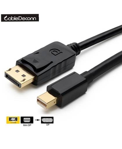 MyXL Mini DisplayPort DP Naar Mini Dispalyport DP Mannelijke Mannelijke Uitbreiding thunderbolt Kabel 6ft Zwart Wit Goede Kwaliteit   CableDeconn
