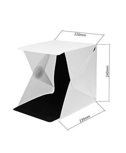 MyXL SOORT Mini Opvouwbare Studio Diffuse Soft Box Met LED Licht Zwart Wit Achtergrond Fotostudio AccessoiresKOOP