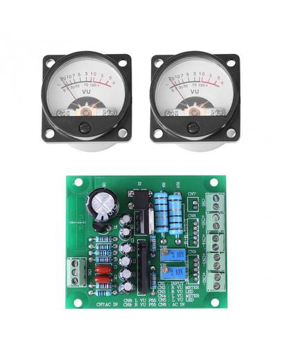 MyXL VBESTLIFE 2 stks 12-15 V/300mA VU Meter Warm Back Light Opname Audio Level Amp met Driver Analoge Panel VU Meter Audio Niveau